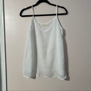 Flowy White Boutique Spaghetti Strap Blouse